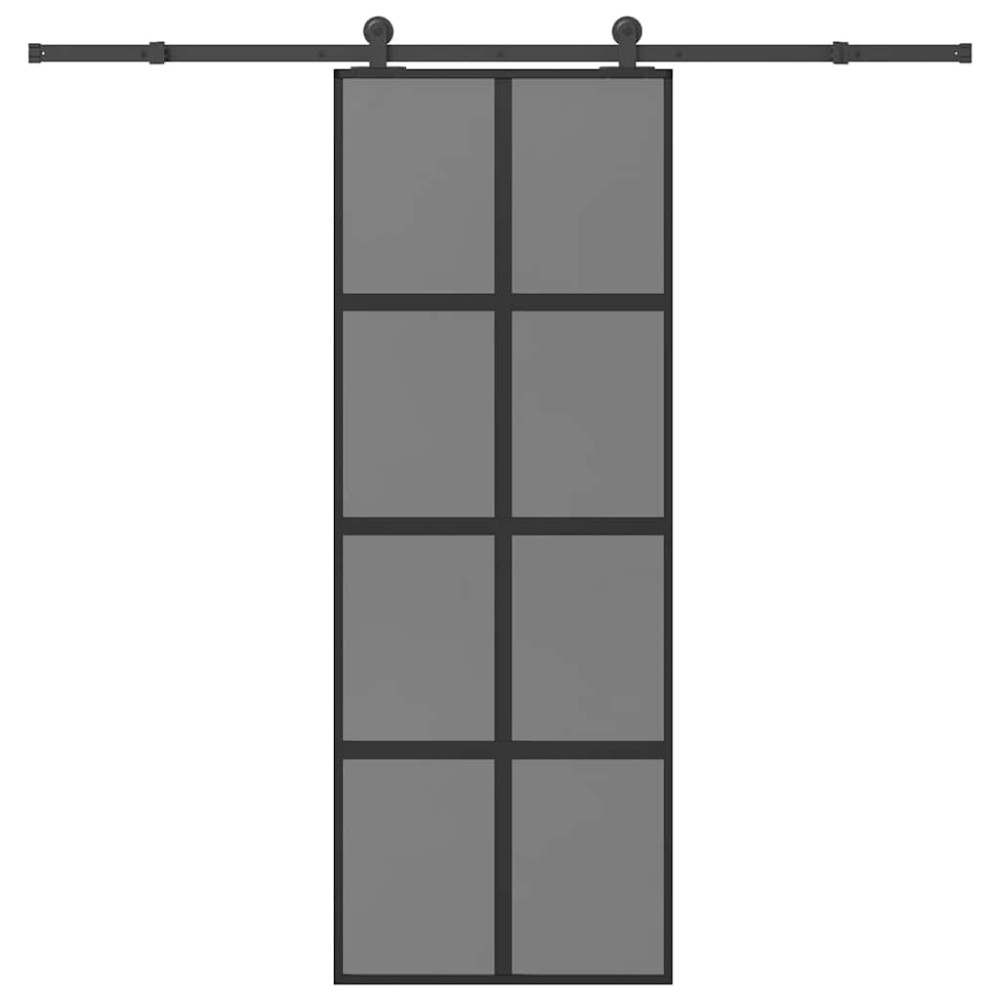 vidaXL Ușă glisantă cu set de feronerie sticlă temperată și aluminiu