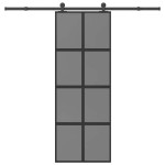 vidaXL Ușă glisantă cu set de feronerie sticlă temperată și aluminiu