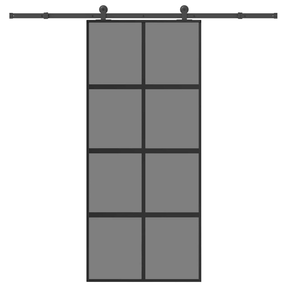 vidaXL Ușă glisantă cu set de feronerie sticlă temperată și aluminiu