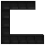 vidaXL Dulap pentru cărți 3 pcs Stejar Negru 36 x 30 x 143 cm vidaXL Dulap pentru cărți 3 pcs Stejar Negru 36 x 30 x 143 cm