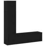 vidaXL Set comodă TV Pe perete 4 pcs Stejar negru 130.5 x 30 x 140 cm