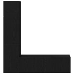 vidaXL Set comodă TV Pe perete 4 pcs Stejar negru 130.5 x 30 x 140 cm