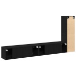 vidaXL Set comodă TV 3 pcs Stejar negru 100 x 30 x 30 cm Lemn compozit