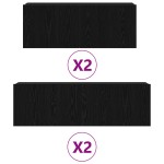 vidaXL Set comodă TV 4 pcs Stejar negru 100 x 30 x 30 cm Lemn compozit vidaXL Set comodă TV 4 pcs Stejar negru 100 x 30 x 30 cm Lemn compozit