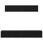 vidaXL Set comodă TV 4 pcs Stejar negru 100 x 30 x 30 cm Lemn compozit vidaXL Set comodă TV 4 pcs Stejar negru 100 x 30 x 30 cm Lemn compozit