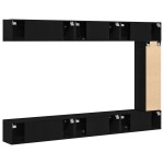 vidaXL Set comodă TV Pe perete 9 pcs Stejar negru 30.5 x 30 x 110 cm