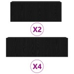 vidaXL Set comodă TV 6 pcs Stejar negru 100 x 30 x 30 cm Lemn compozit