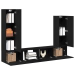 vidaXL Set comodă TV Pe perete 6 pcs Stejar negru 30.5 x 30 x 110 cm