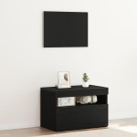 vidaXL Dulap de nopte cu lumini LED Stejar negru 60x35x40 cm Lemn proiectat vidaXL Dulap de nopte cu lumini LED Stejar negru 60x35x40 cm Lemn proiectat
