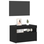 vidaXL Dulap de nopte cu lumini LED Stejar negru 60x35x40 cm Lemn proiectat vidaXL Dulap de nopte cu lumini LED Stejar negru 60x35x40 cm Lemn proiectat