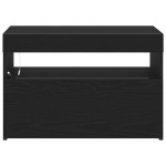 vidaXL Dulap de nopte cu lumini LED Stejar negru 60x35x40 cm Lemn proiectat vidaXL Dulap de nopte cu lumini LED Stejar negru 60x35x40 cm Lemn proiectat