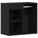 Set de masă de toaletă vidaXL cu LED din stejar negru din lemn ingineresc Set de masă de toaletă vidaXL cu LED din stejar negru din lemn ingineresc