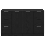 vidaXL Sideboard cu sertar Stejar Negru 180 x 30 x 70 cm Lemn compozit