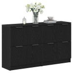 vidaXL Bufet Stejar negru 180 x 30 x 70 cm Lemn compozit