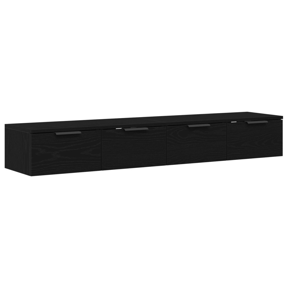 vidaXL Cabițe 2 piese Stejar negru 68x30x20 cm Lemn prelucrat