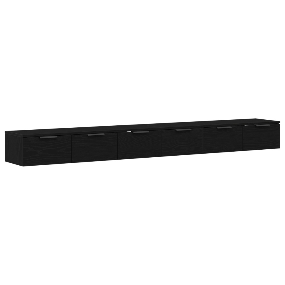 vidaXL Cabițele 2 piese Stejar negru 102x30x20 cm Lemn prelucrat