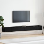 vidaXL Cabițele 2 piese Stejar negru 102x30x20 cm Lemn prelucrat