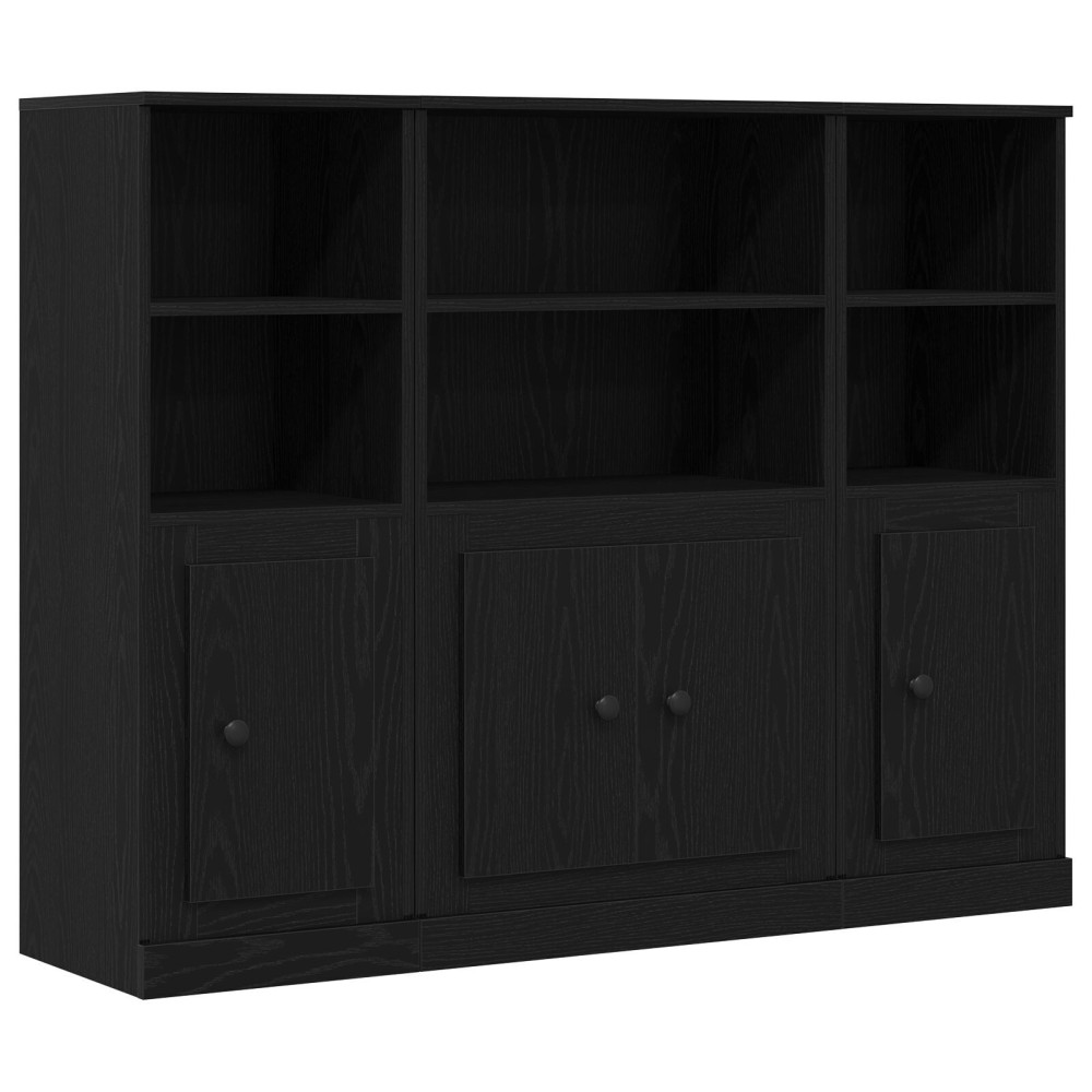 vidaXL Highboard Stejar Negru Lemn compozit