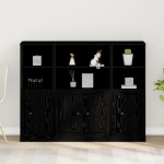 vidaXL Highboard Stejar Negru Lemn compozit vidaXL Highboard Stejar Negru Lemn compozit