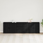 vidaXL Bufet cu sertar Stejar negru 240 x 33 x 70 cm Lemn compozit