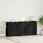 vidaXL Bufet cu sertar Stejar Negru 160 x 33 x 70 cm Lemn compozit vidaXL Bufet cu sertar Stejar Negru 160 x 33 x 70 cm Lemn compozit