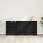 vidaXL Bufet cu sertar Stejar Negru 160 x 33 x 70 cm Lemn compozit vidaXL Bufet cu sertar Stejar Negru 160 x 33 x 70 cm Lemn compozit