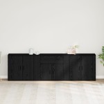 vidaXL Bufet cu sertar Stejar Negru 240 x 33 x 70 cm Lemn compozit vidaXL Bufet cu sertar Stejar Negru 240 x 33 x 70 cm Lemn compozit