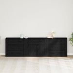 vidaXL Sideboard cu sertar Stejar Negru 240 x 33 x 70 cm Lemn compozit