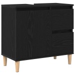 vidaXL Set de mobilier pentru baie cu ușă 3 pcs Negru 30 x 30 x 180 cm vidaXL Set de mobilier pentru baie cu ușă 3 pcs Negru 30 x 30 x 180 cm