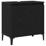 vidaXL Set de mobilier pentru baie cu ușă 3 pcs Negru 30 x 30 x 180 cm vidaXL Set de mobilier pentru baie cu ușă 3 pcs Negru 30 x 30 x 180 cm