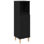 vidaXL Set de mobilier pentru baie cu ușă 3 pcs Negru 30 x 30 x 180 cm vidaXL Set de mobilier pentru baie cu ușă 3 pcs Negru 30 x 30 x 180 cm
