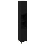 vidaXL Set de mobilă pentru baie 3 pcs Stejar Negru 30 x 30 x 190 cm vidaXL Set de mobilă pentru baie 3 pcs Stejar Negru 30 x 30 x 190 cm