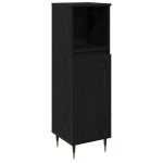 vidaXL Set de mobilă pentru baie 3 pcs Stejar Negru 30 x 30 x 190 cm vidaXL Set de mobilă pentru baie 3 pcs Stejar Negru 30 x 30 x 190 cm