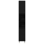 vidaXL Set de mobilă pentru baie 3 pcs Stejar Negru 30 x 30 x 190 cm vidaXL Set de mobilă pentru baie 3 pcs Stejar Negru 30 x 30 x 190 cm