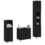 vidaXL Set de Mobilă pentru Baie 3 pcs Stejar Negru 30 x 30 x 190 cm vidaXL Set de Mobilă pentru Baie 3 pcs Stejar Negru 30 x 30 x 190 cm