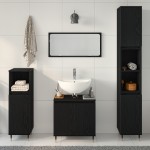 vidaXL Set de Mobilă pentru Baie 3 pcs Stejar Negru 30 x 30 x 190 cm vidaXL Set de Mobilă pentru Baie 3 pcs Stejar Negru 30 x 30 x 190 cm