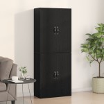 vidaXL Dulap montat pe perete 2 pcs Stejar negru 69.5 x 34 x 90 cm