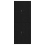 vidaXL Dulap montat pe perete 2 pcs Stejar negru 69.5 x 34 x 90 cm