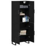 vidaXL Bufet 2 pcs Stejar negru 69.5 x 34 x 180 cm Lemn compozit