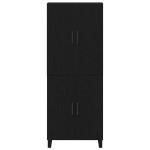 vidaXL Bufet 2 pcs Stejar negru 69.5 x 34 x 180 cm Lemn compozit