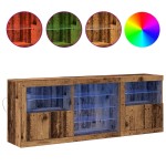 vidaXL Bufet cu lumini LED Lemn vechi 181,5x37x67 cm Lemn reciclat vidaXL Bufet cu lumini LED Lemn vechi 181,5x37x67 cm Lemn reciclat