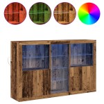 Bufet vidaXL cu Lămpi LED Lemn vechi 162x37x100 cm Lemn prelucrat Bufet vidaXL cu Lămpi LED Lemn vechi 162x37x100 cm Lemn prelucrat