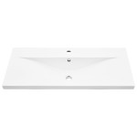 vidaXL Dulap de Baie Stejar Negru 90 x 38,5 x 46 cm Lemn compozit