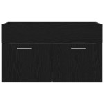 vidaXL Dulap de Baie Stejar Negru 80 x 38,5 x 46 cm Lemn compozit
