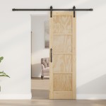 Ușă glisantă vidaXL cu Set de accesorii 61x198.5 cm Lemn masiv de pin
