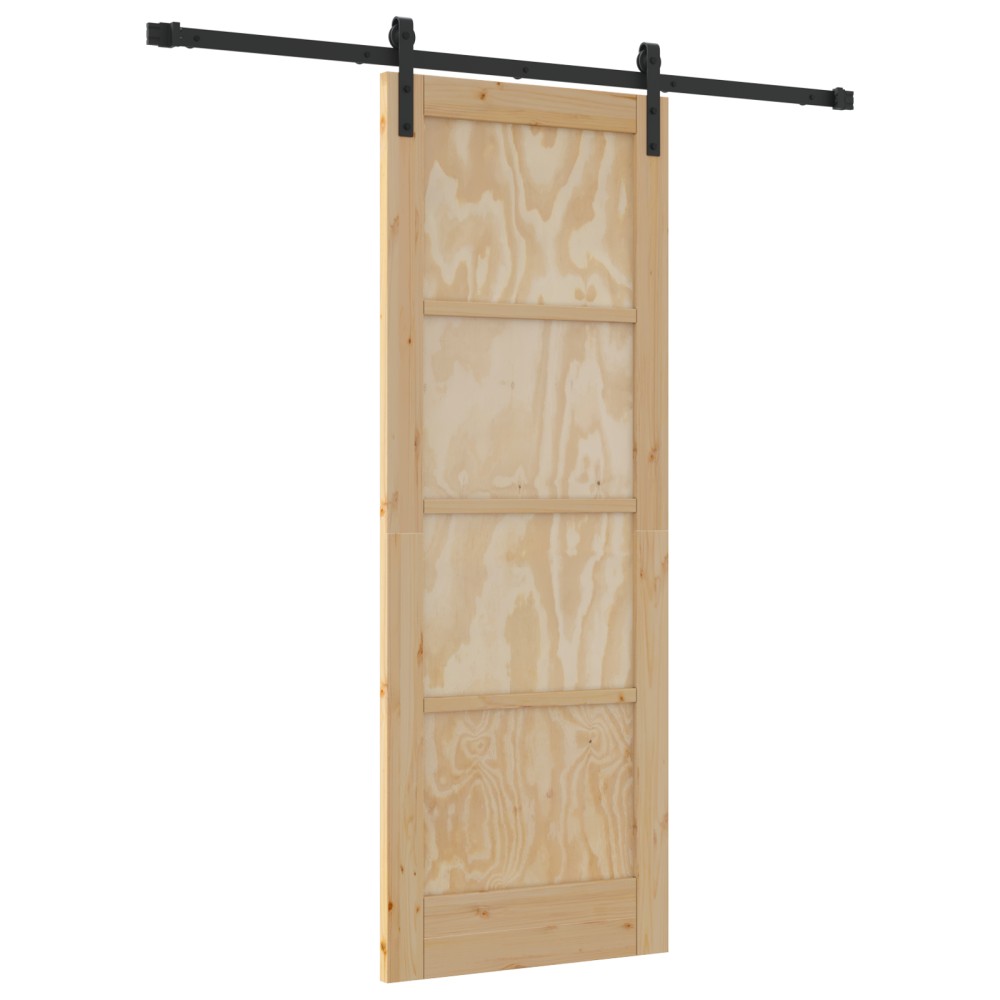 Ușă glisantă vidaXL cu set de accesorii 73.5x198.5 cm Lemn masiv de pin