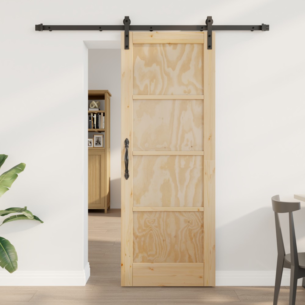 Ușă glisantă vidaXL cu set de accesorii 73.5x198.5 cm Lemn masiv de pin