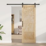 Ușa glisantă vidaXL cu accesorii 78x211 cm Lemn masiv de pin Ușa glisantă vidaXL cu accesorii 78x211 cm Lemn masiv de pin
