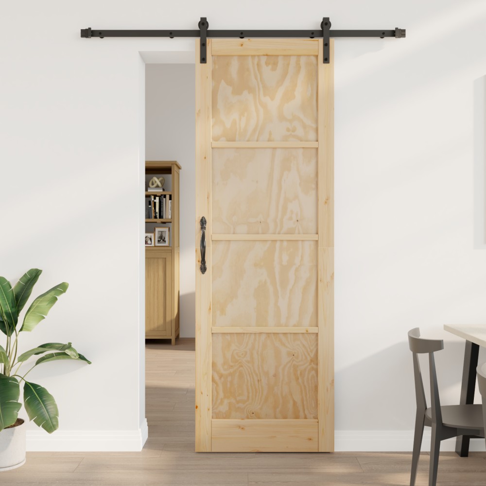 Ușă glisantă vidaXL cu kit de accesorii 78x232 cm Lemn Masiv de Pin