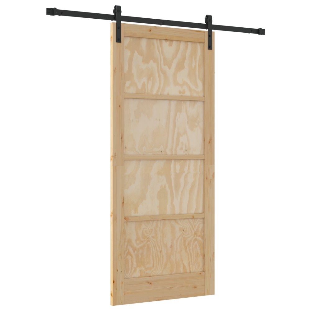Ușă Culisantă vidaXL cu Set de Accesorii 86x198.5 cm Lemn Solid de Pin